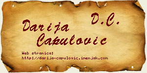 Darija Capulović vizit kartica